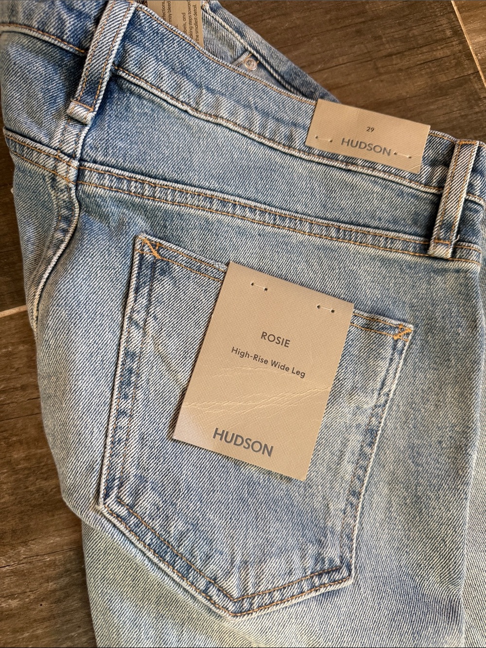 Hudson Rosie High-Rise Wide-Leg Jeans in Light Blue Denim